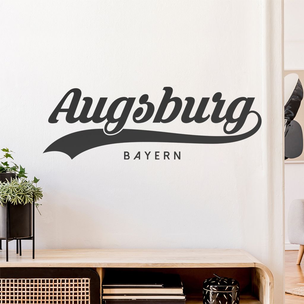 Augsburg Bayern Wandtattoo Wandaufkleber Wall Sticker - Dekoration, Küche, Wohnzimmer, Schlafzimmer, Badezimmer