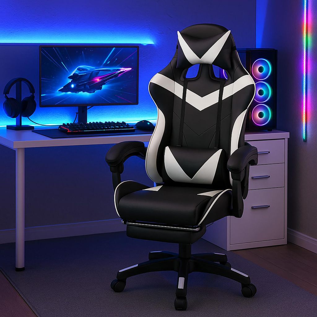 Schreibtischstuhl Krit Schwarz-Weiß