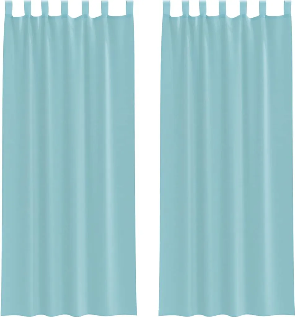 Tende in Voile Turchese vidaXL 140x260 cm | Effetto Seta e Luce Soffusa
