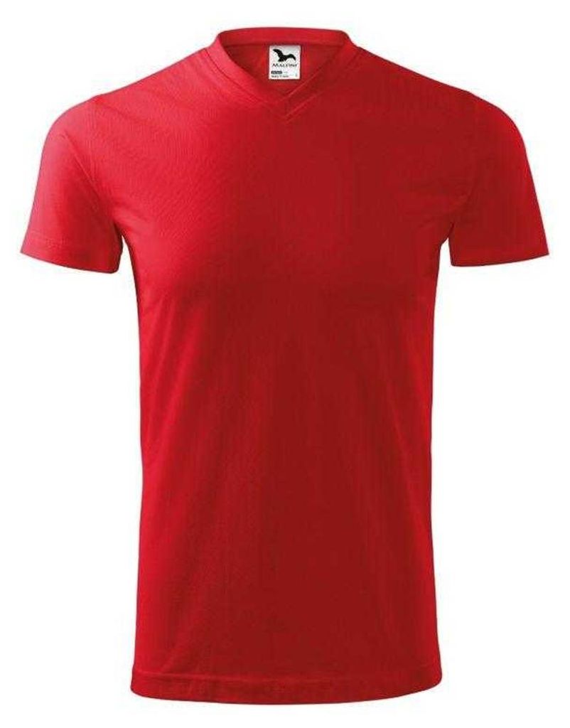 Malfini - T-Shirt für Herren, V-Ausschnitt, Dicke Baumwolle PP10139 (3XL) (Rot)