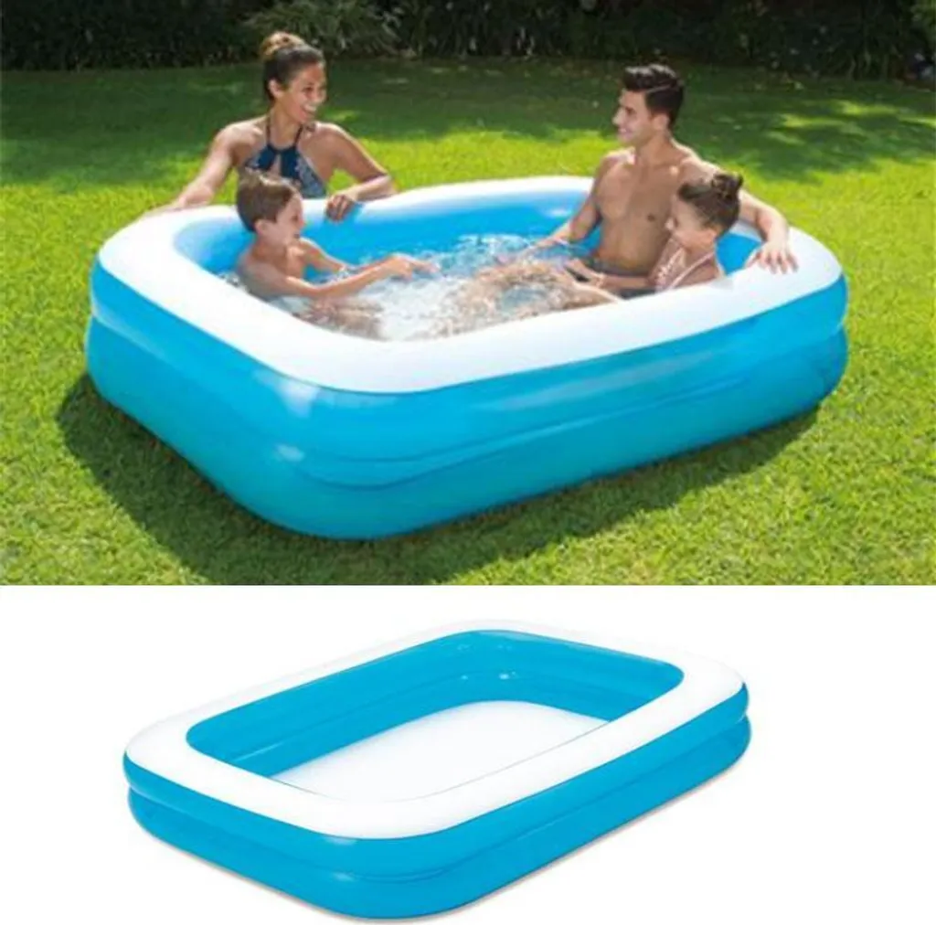 Piscine Gonflable Rectangulaire pour Enfant et Adulte 200cm x 150cm