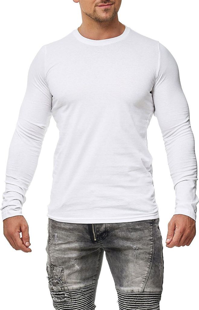 Mivaro Herren Langarmshirt Basic aus 100% Baumwolle – Longsleeve T-Shirt Langarm Regular Fit - atmungsaktiv - bis 5XL - ideal für Arbeit & Freizeit