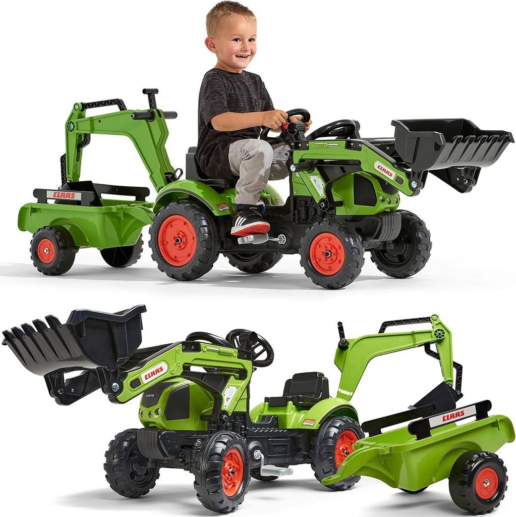 Trattore FALK con rimorchio CLAAS Arion Tractorbagr BUCKET Immagine del prodotto 
