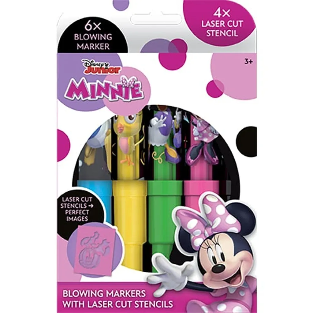 Coloriage Minnie sans taches - Marqueurs à souffler Disney ludiques