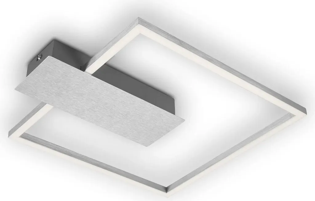 Plafonnier LED pour salon et chambre Briloner Nico aluminium 12W