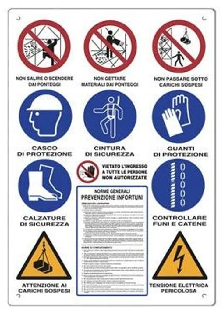 Affichage obligatoire sécurité chantier 12 règles de vie 88x139cm
