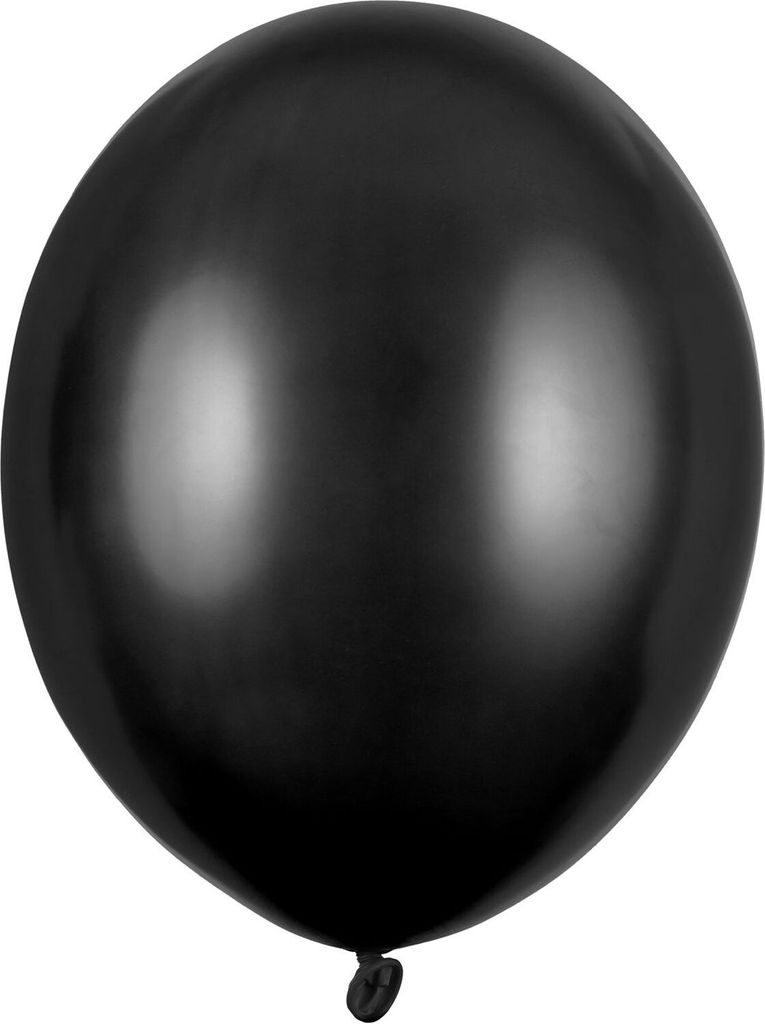 50 pz. Palloncino Ø30cm "Uni Metallic" | Nero Immagine del prodotto 