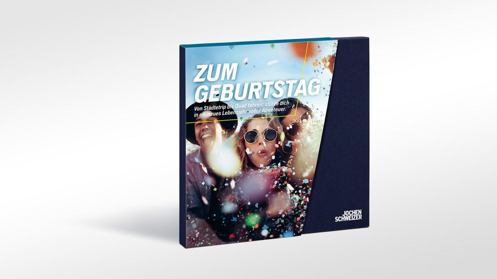 Jochen Schweizer Geschenkbox Zum Geburtstag für Zwei; Erlebnis verschenken oder selbst erleben;
