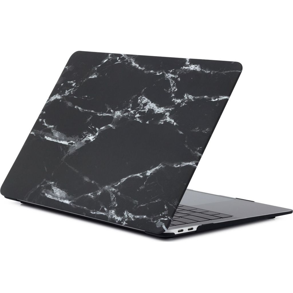Mobigear Marble MacBook Air 13 Zoll (2018-2020) Hardcase Hülle MacBook Case - Schwarz - Model A1932 / A2179 / A2337