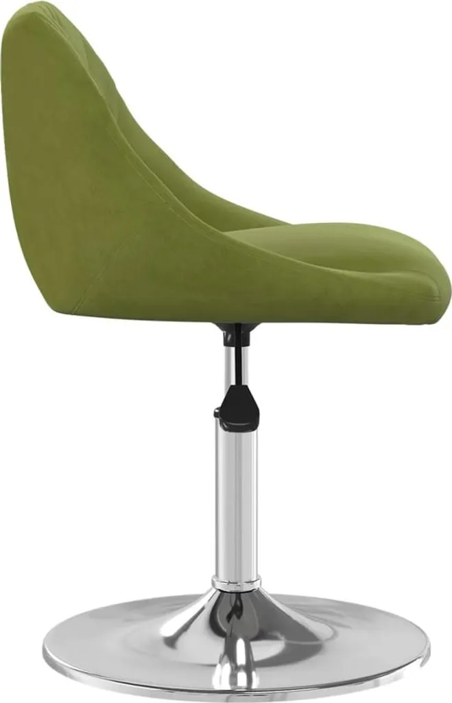 Chaise pivotante gain de place velours vert clair salle à manger x4 - 3