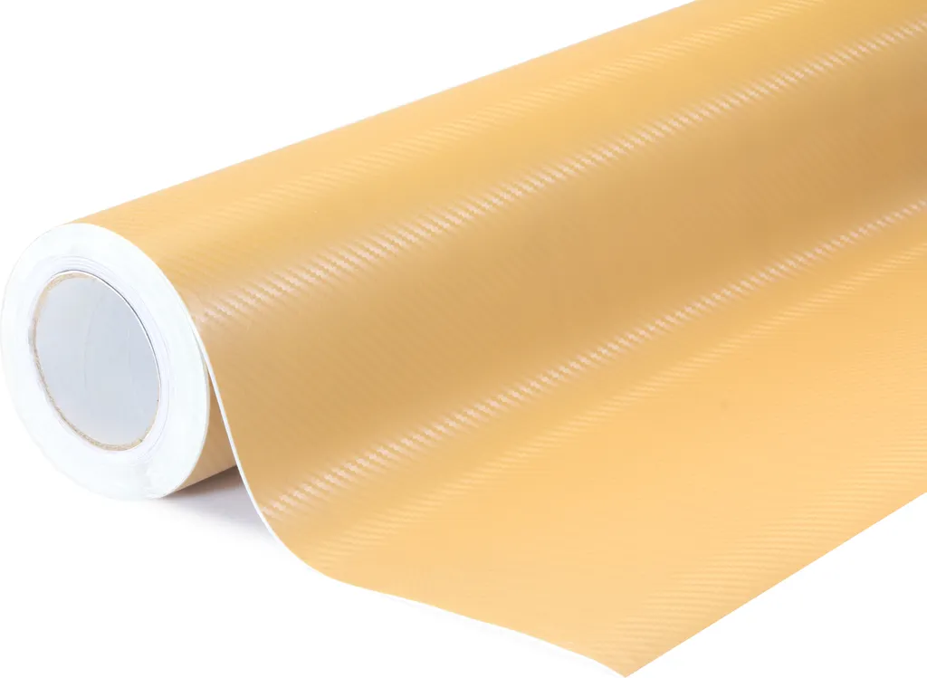 Film adhésif 3D Carbon brun jaune 152x2700cm pour covering de véhicule