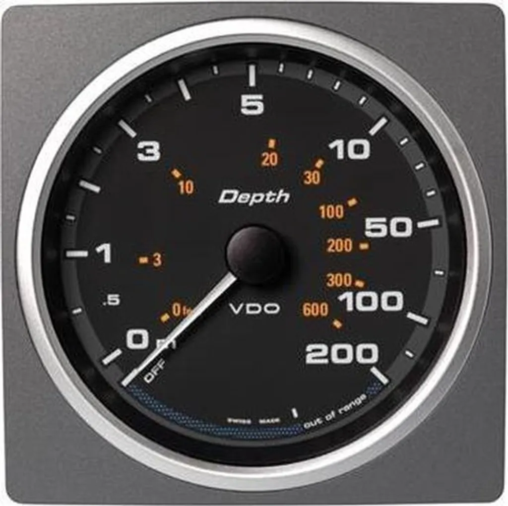 Profondimètre étanche 200 mètres VDO AcquaLink noir de 110mm