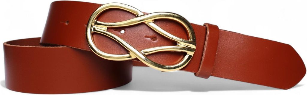 FRONHOFER Damengürtel 4 cm mit goldener Schmuckschnalle, echt vergoldet