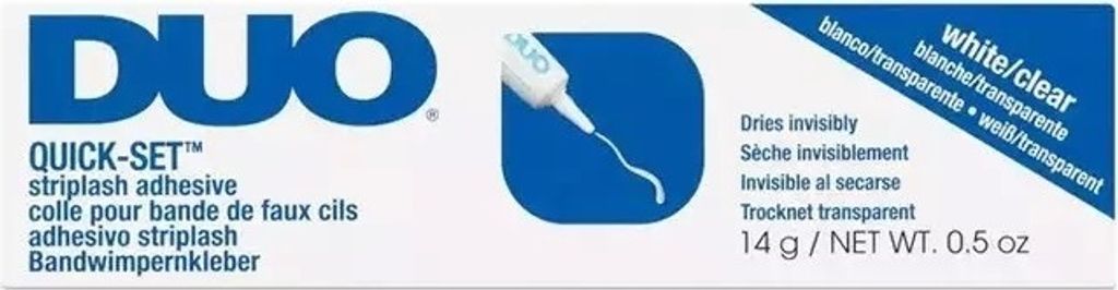 Ardell DUO Quick-Set Striplash Adhesive Kleber für Wimpern White/Clear 14 g