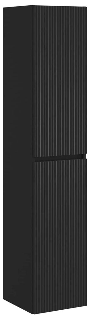 Wandmontierter Badezimmerschrank Schwarz 33 x 34,5 x 160 cm