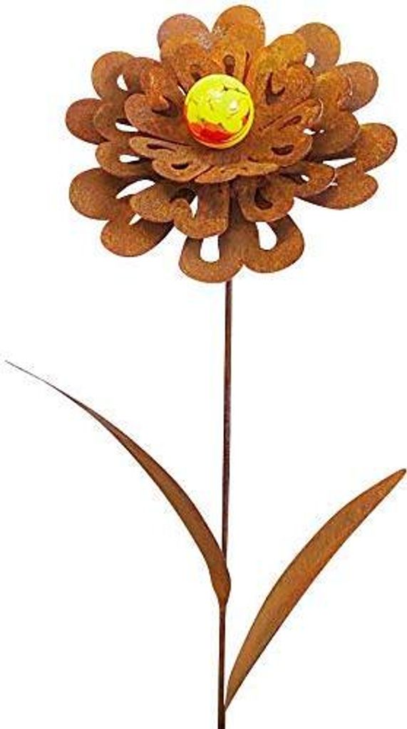 Gartenstecker Metall Rost Gartendeko rostige Dekoration Produktbild 