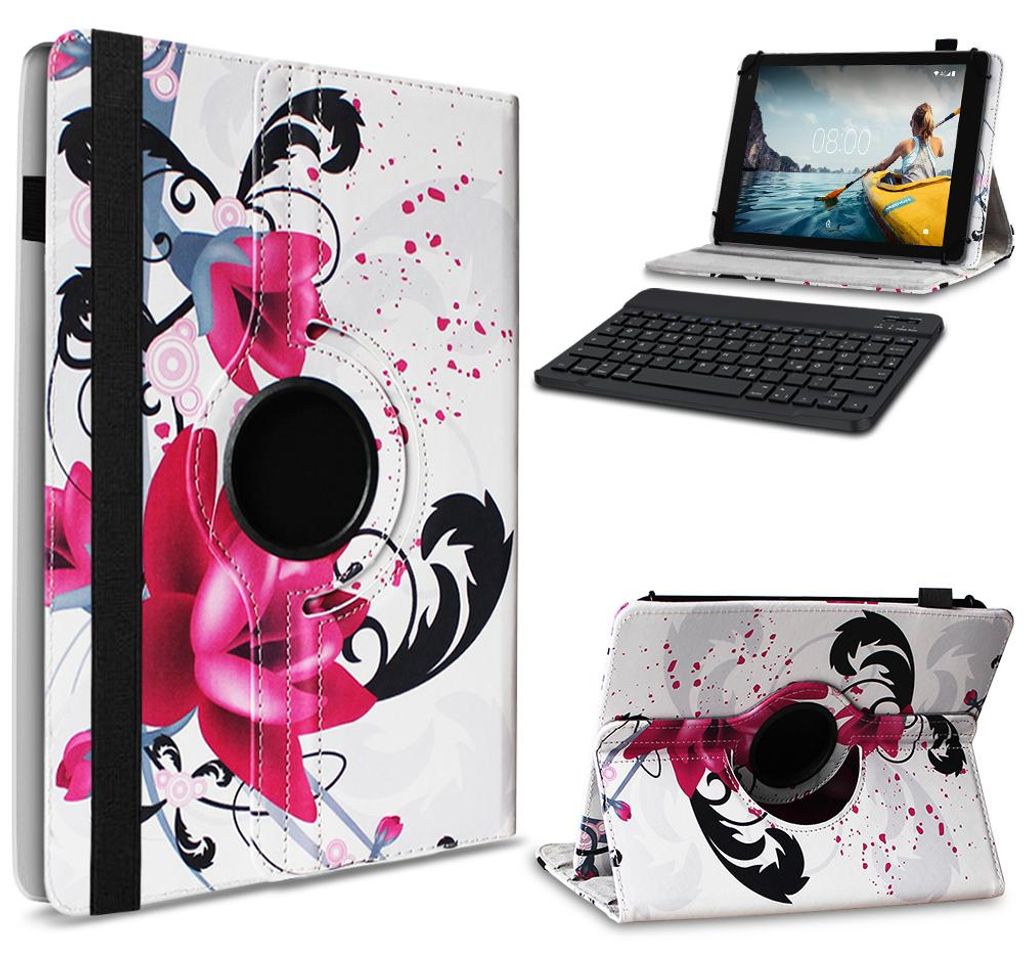 Hülle Tastatur Tasche für Teclast ArtPad Air Keyboard Schutzhülle Bluetooth QWERTZFarbe 360 Uni:Motiv 8