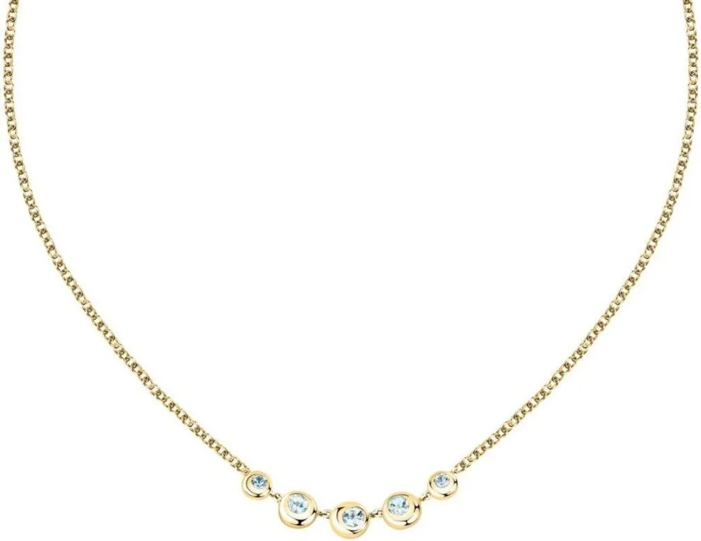 Regalo Donna Collana Oro e Topazio Blu SAXN01 | Significato Pietre