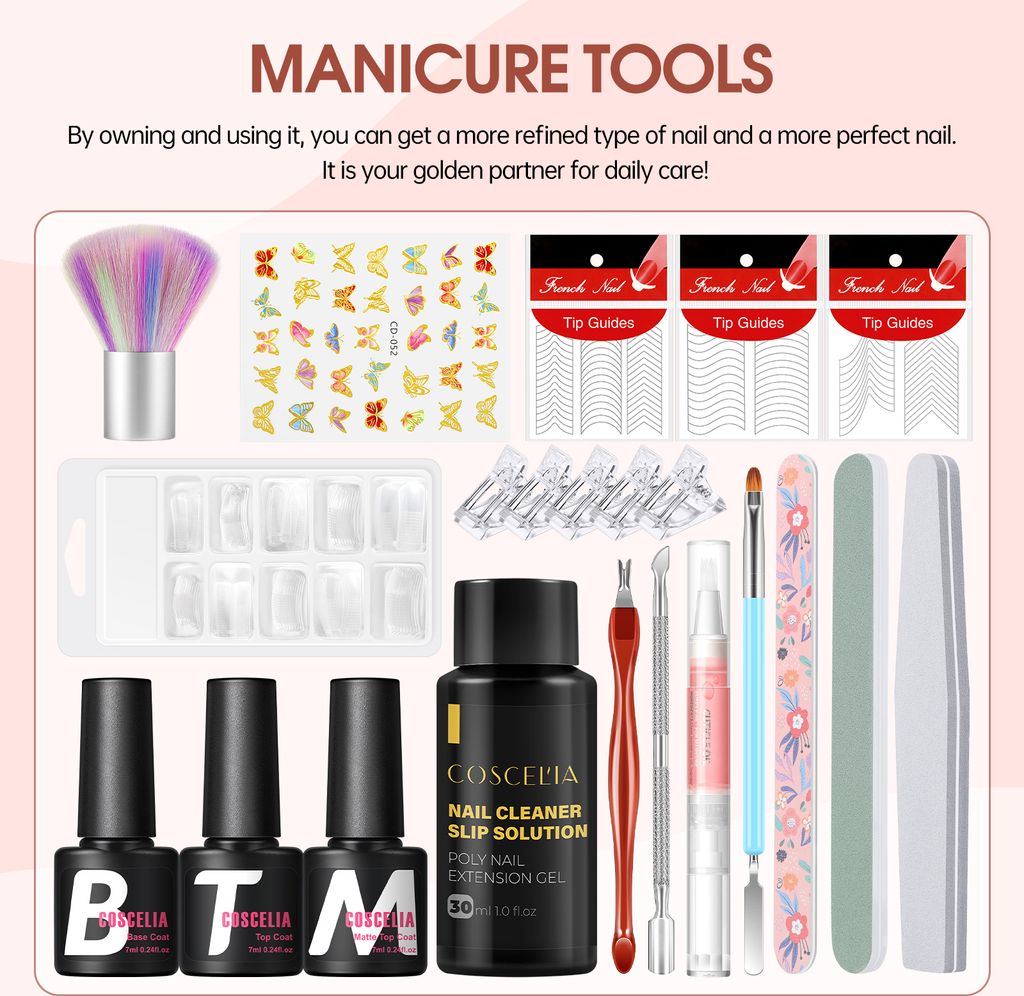 Poly Nagel Gel 15Pcs Poly Extension Gel Nägel Set mit UV Produktbild 4