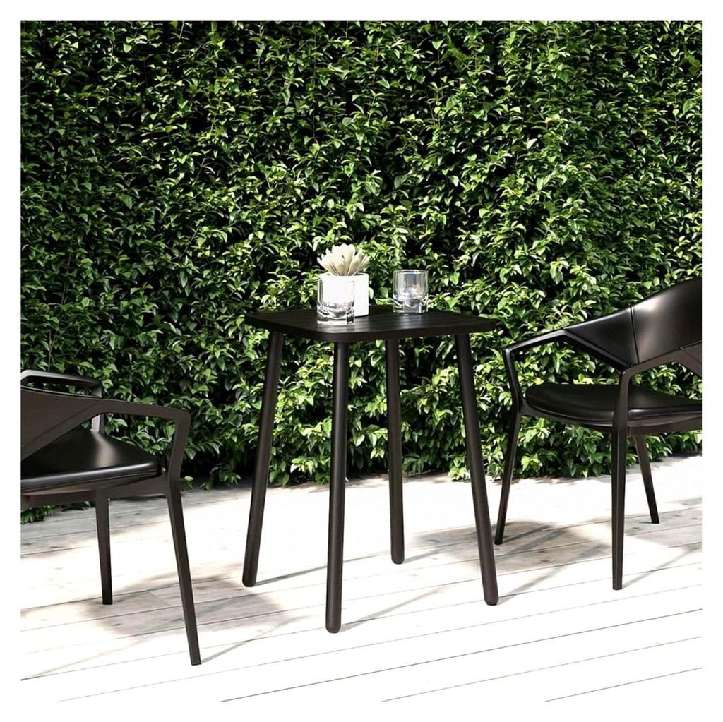 Gartentisch, Multifunktionstisch, Terrassentisch, Picknicktisch, Spieltisch, Flohmarkttisch, Anthrazit 50x50x71 cm aus Stahl