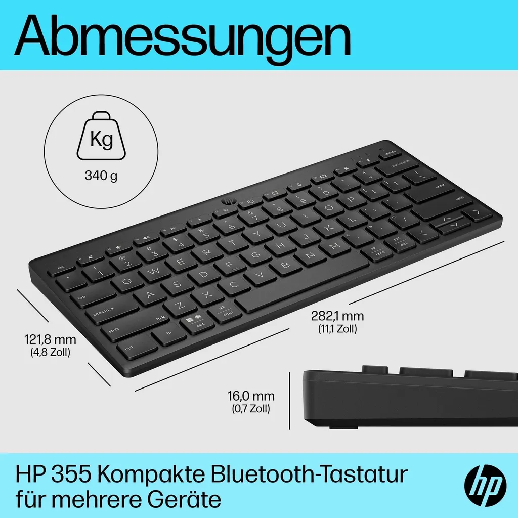 Clavier Nomade HP 355 Multi-Device pour Télétravail et Bureau Flexible