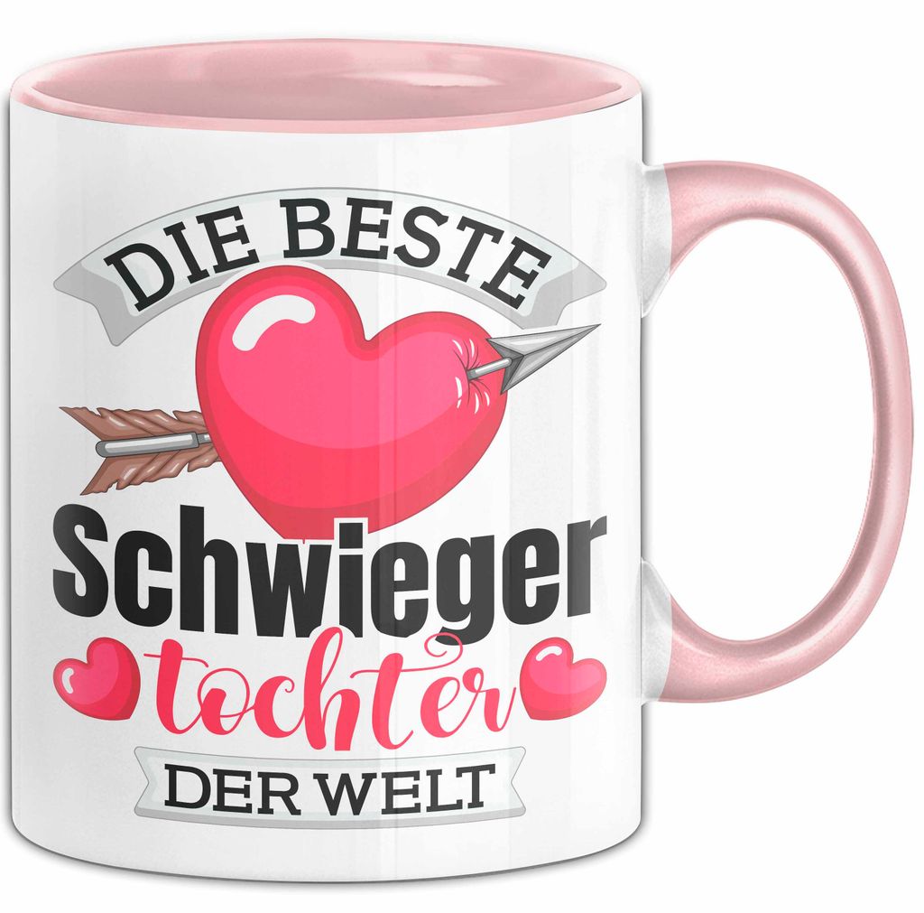 Schwiegertochter Tasse Geschenk Die Beste Schwiegertochter Der Welt Geschenkidee Becher (Rosa)