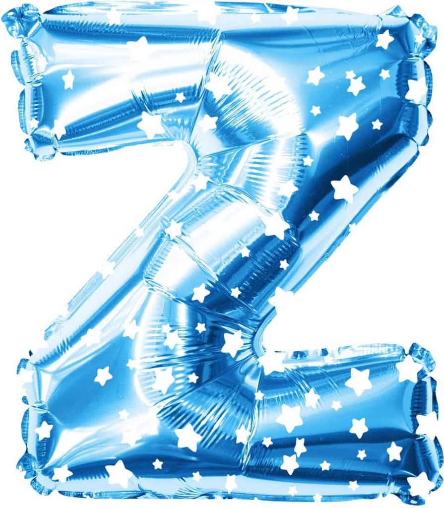 Oblique Unique Folien Luftballon Buchstabe Z Kinder Geburtstag Baby Shower Party Deko Ballon - blau