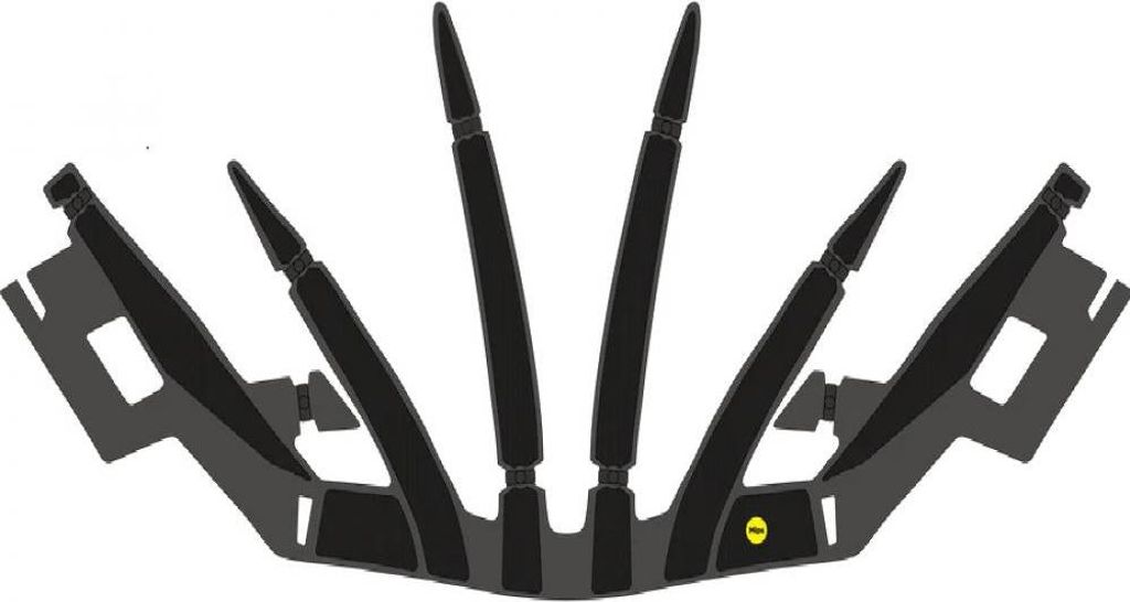 IXS Sports Division iXS Pad Kit MiPS Trail EVO M/L black - komfortables Ersat...