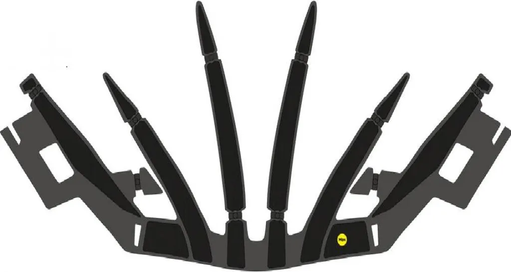 Mousses iXS Pad Kit MiPS Trail EVO S/M noir avec absorption d'humidité