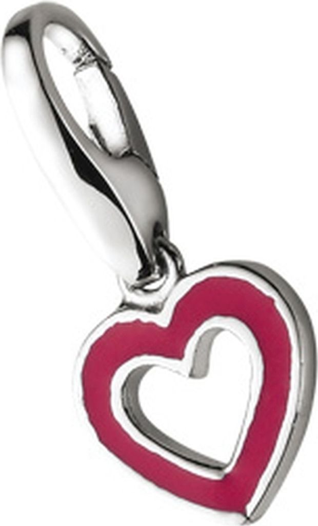 Charm Giorgio Martello Milano Herz, Silber 925 Pink Onesize