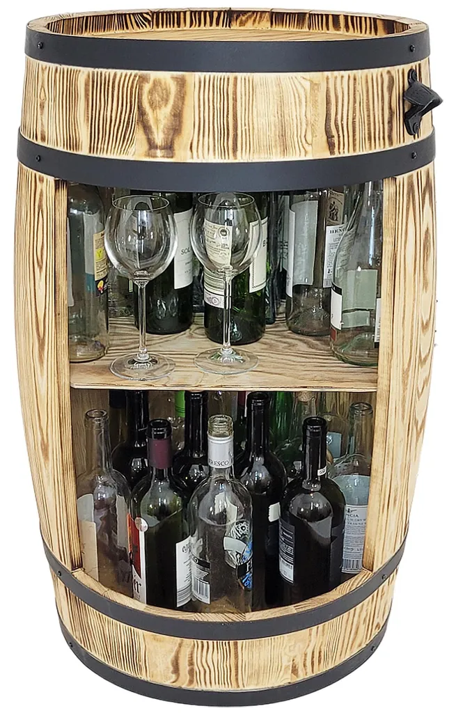 Fût en bois de racine décoratif 80 cm pour bar maison en pin noble