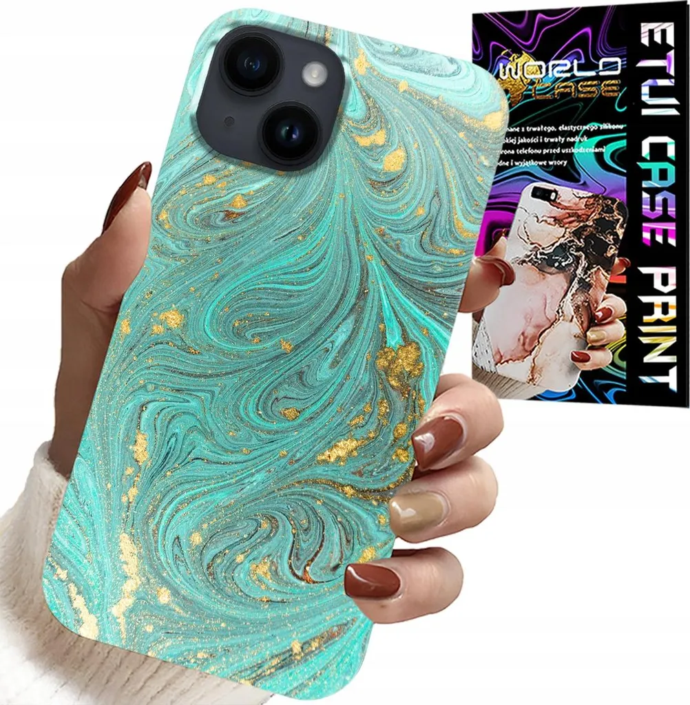 Idea Regalo iPhone 15 Plus: Custodia Elegante Marmo e Vetro Protettivo