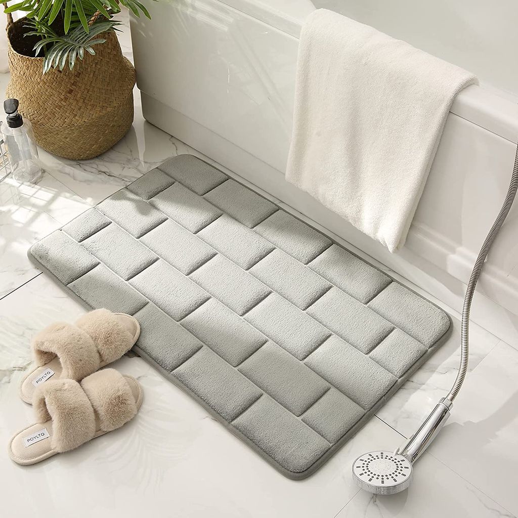 JHSDHYD Badematte - Weich, Rutschfest & Saugstark In Rosa (35x95 Cm)