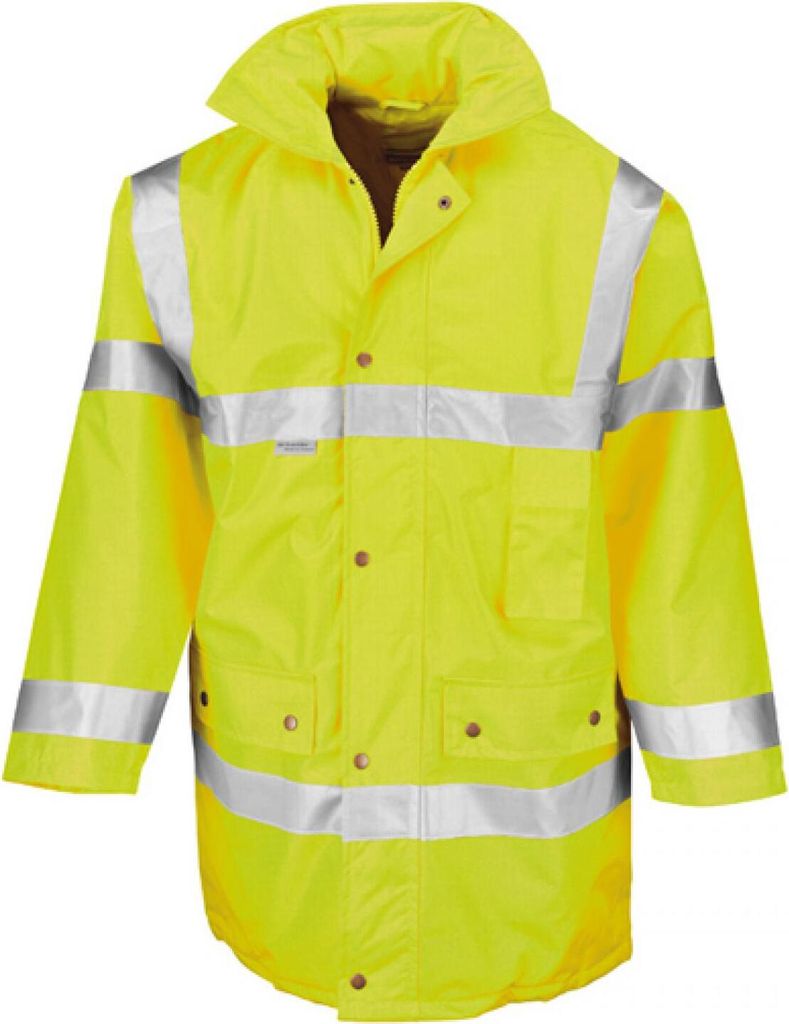Result R018X | Safety Arbeits Sicherheits Jacke | ISO EN20471:2013 - Farbe: Fluorescent Yellow - Größe: S