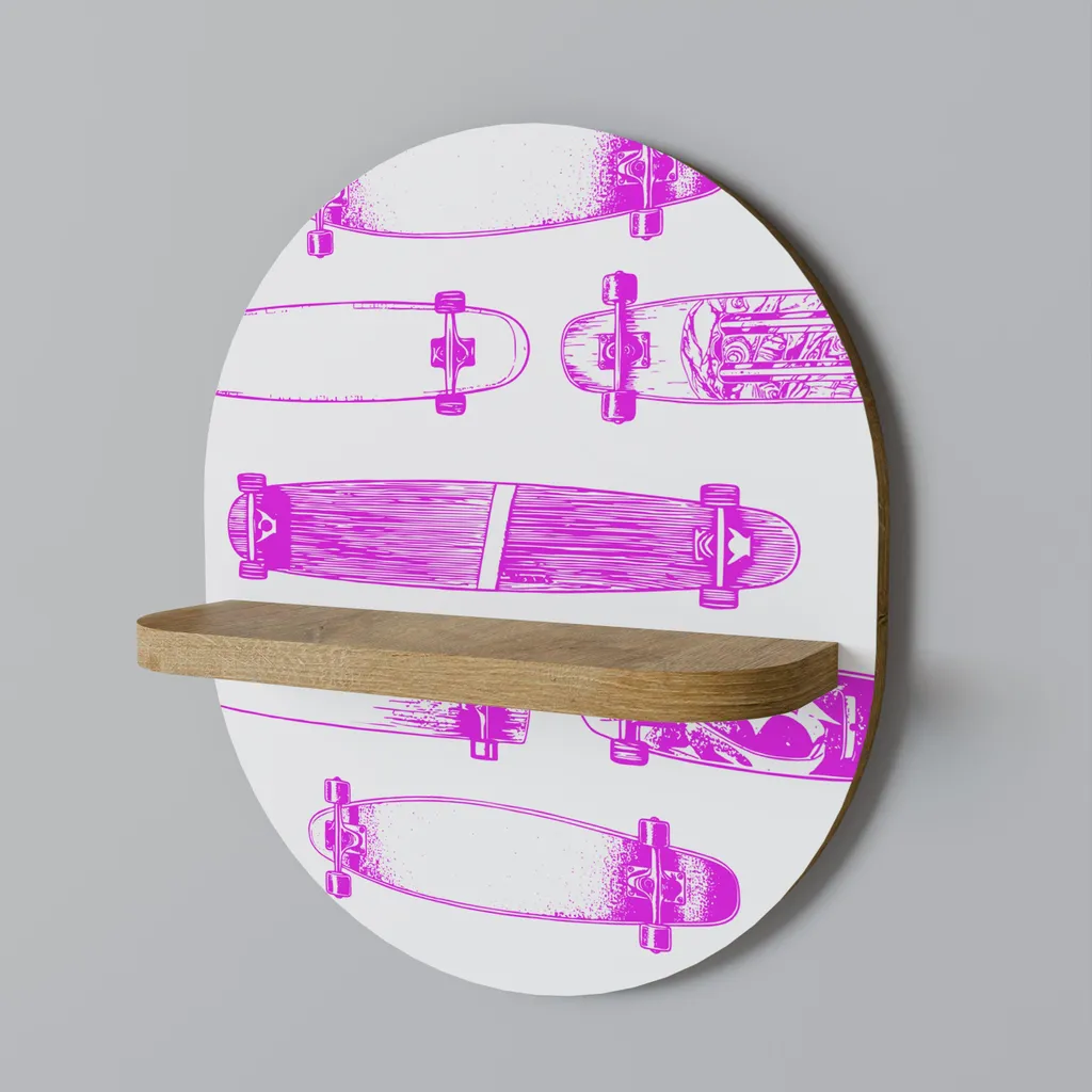 Étagère Murale Ovale Design Skate pour Rangement Salon et Chambre