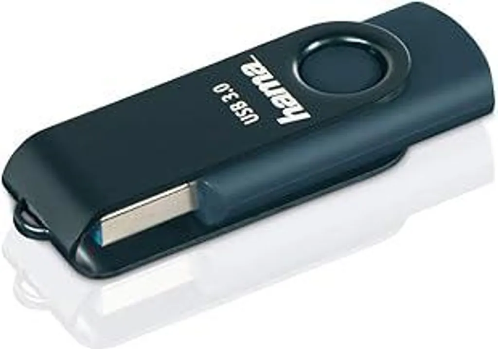 Chiavetta USB 3.0 Hama 64GB Blu Petrolio | Design Metal Keyring
