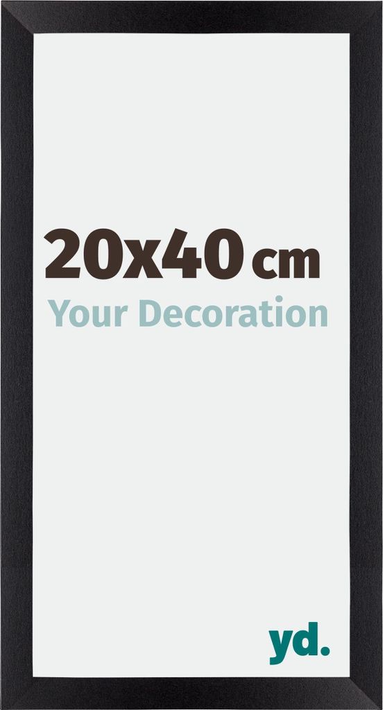 Bilderrahmen, 20x40 cm, Schwarz Matt, MDF, Mura Produktbild 