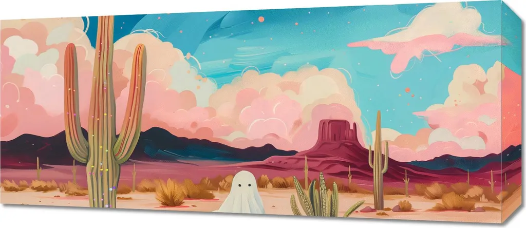 Quadro 70x30 cm Spirito tra i cactus