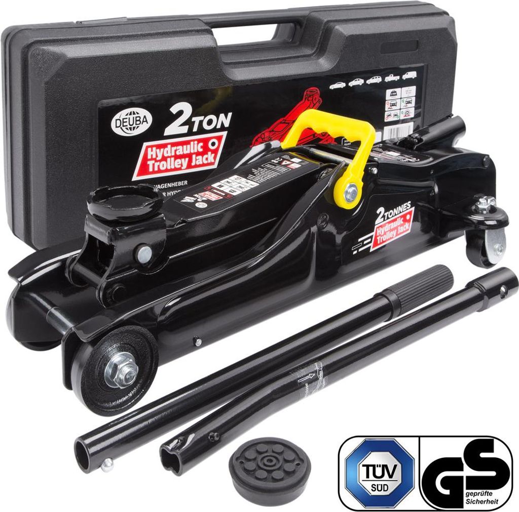 DEUBA® Cric hydraulique 2 tonnes plat levée 85-330mm valise Image du produit 
