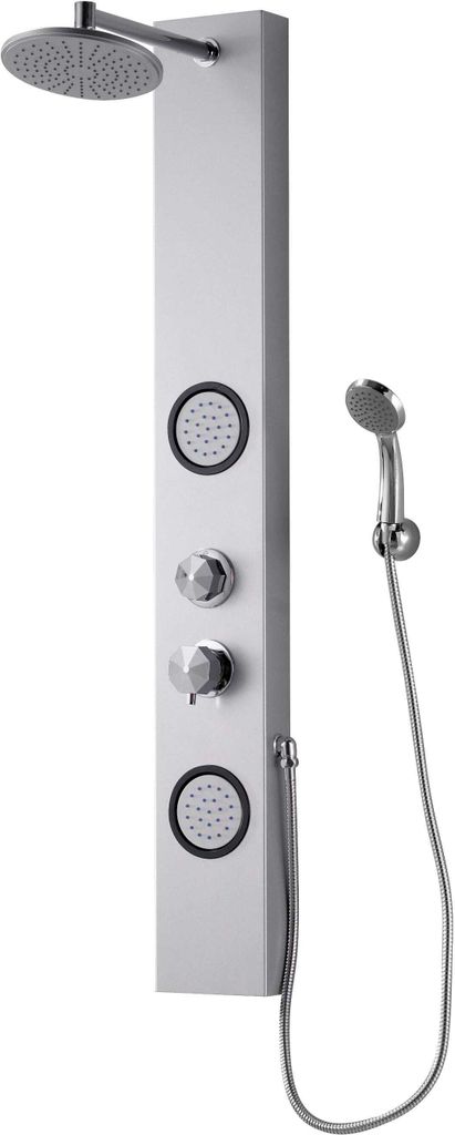 Schwarzes Duschpaneel inkl. Massagedüsen