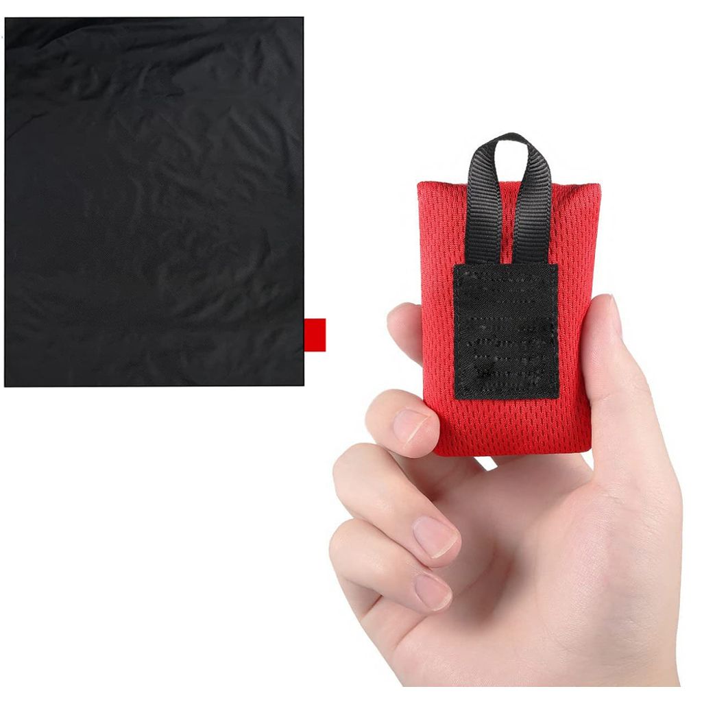 Siegvoll Mini-Picknickdecke, Ultraleichte Tragbare Stranddecke, Outdoordecke für Strand, Picknick, Camping und Wandern 70 x 110 cm (Schwarz)