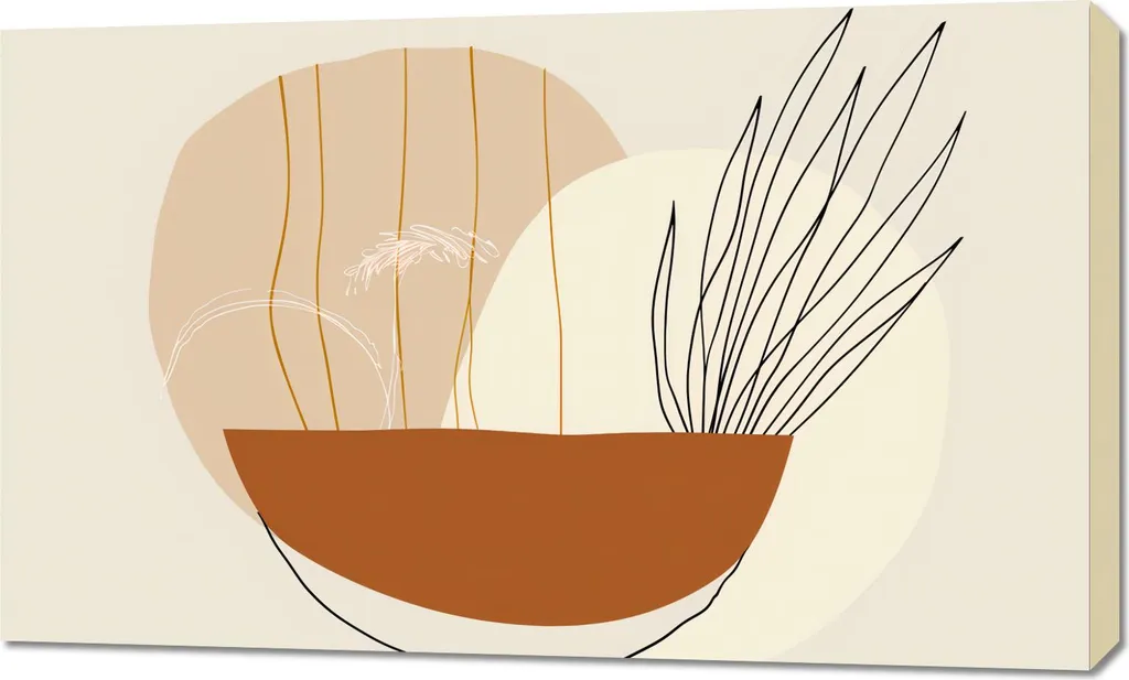 Habiller un mur vide avec l'Image 100 x 60 cm Pot en terre cuite ocre