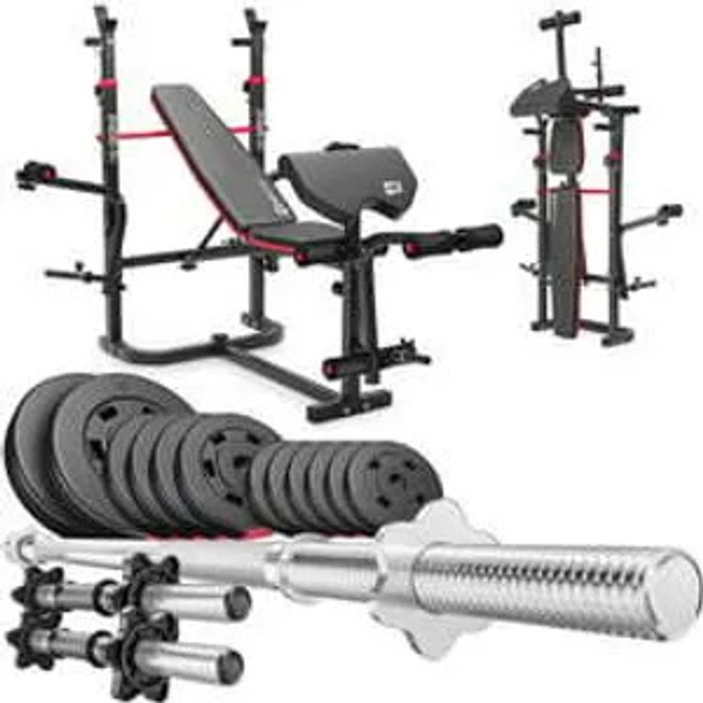 Hop-Sport Hantelbank HS-1065 + Curlpult - inkl. 38 KG Produktbild 