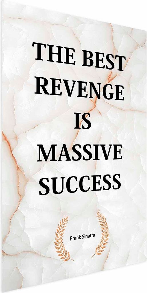 Posterpapier Poster - The Best Revenge Is Massive Success 21x30 cm Text m-C-0321-ao-a