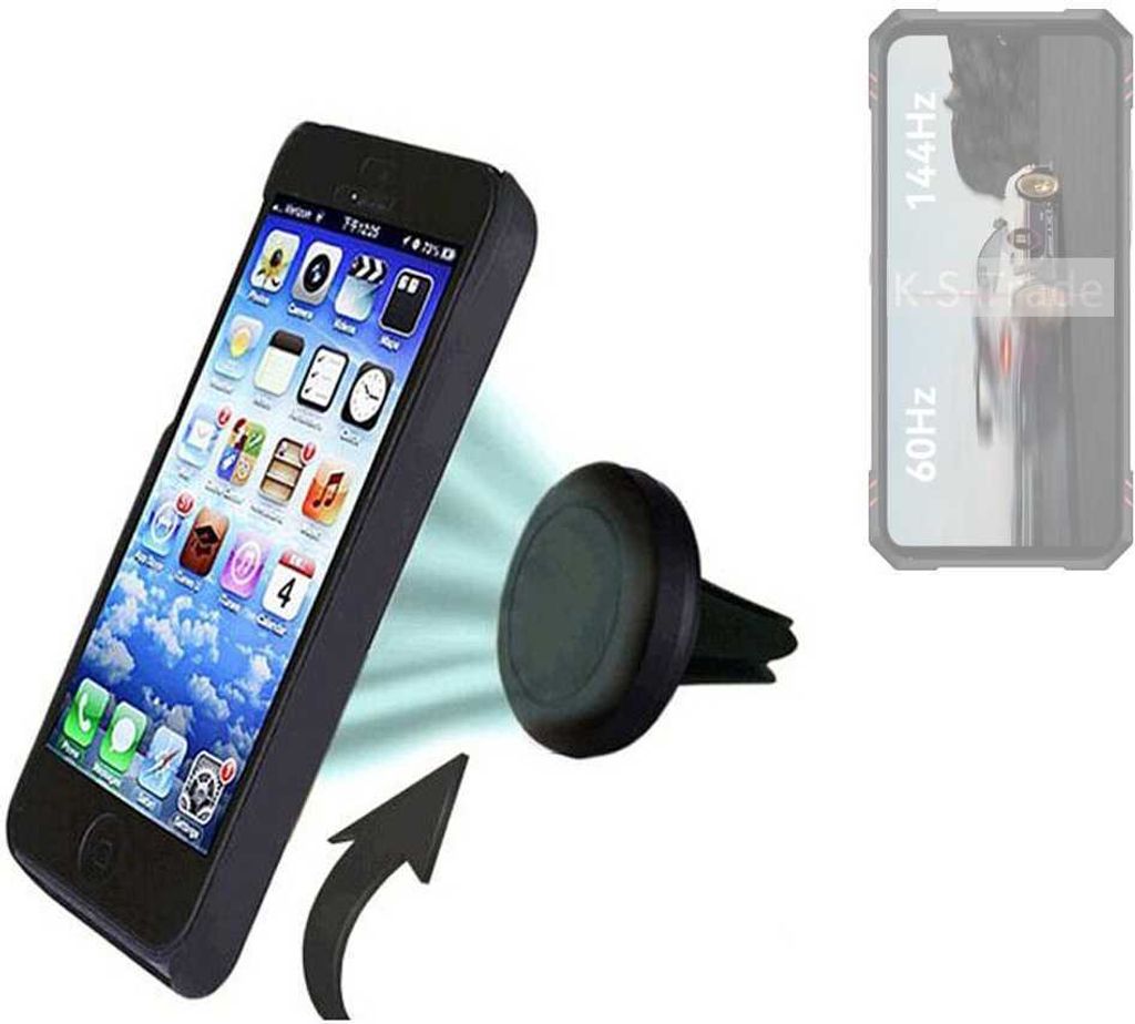 K-S-Trade kompatibel mit Cubot KingKong Star 2 5G Auto Handy Halterung KFZ Halter Lüftungsgitterhalterung Air Vent mount Smartphone Halter