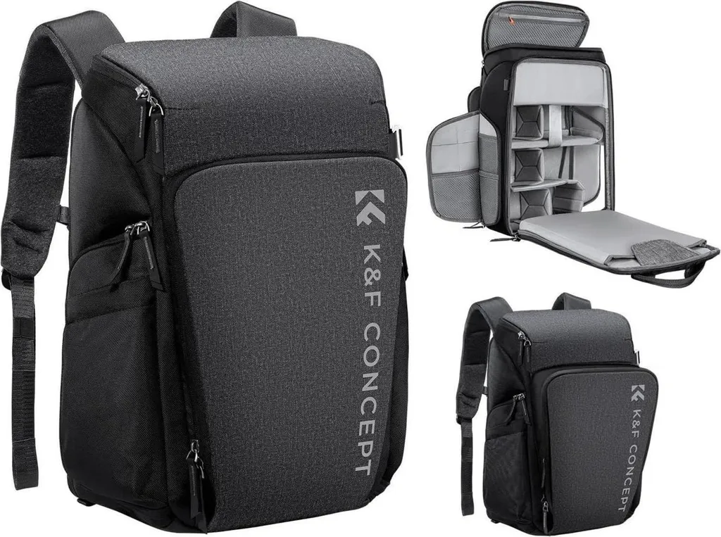 Sac photo 25L antichoc gris pour protéger reflex et ordinateur 15"
