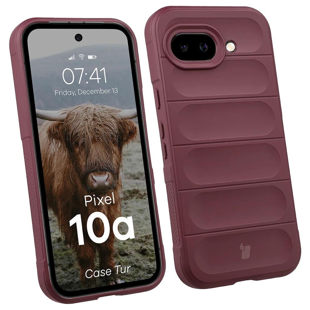 Robuste Handyhülle für Google Pixel 10a, Bizon Case Tur, Burgunderrot