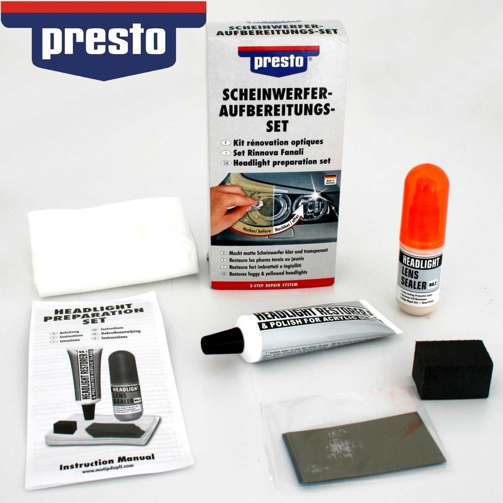 Erstaunlich Presto Scheinwerfer Aufbereitungs Set Bilder