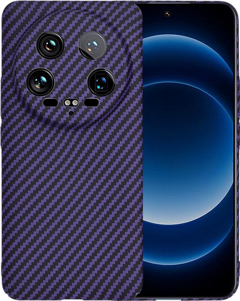 Techsuit Carbonite FiberShell Back Cover Hülle für Xiaomi 14 Ultra - Lila