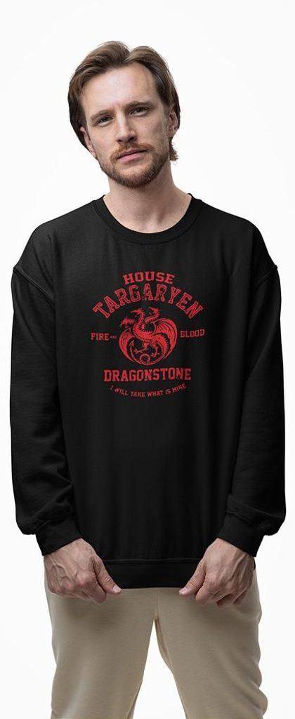 D&B Design Uni Pullover SWMO00093 Targaryen Schwarz-Größe XL